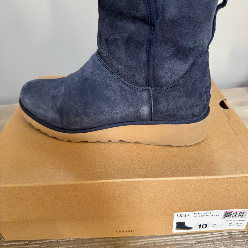 UGG Women's Navy Suede Ankle Boots